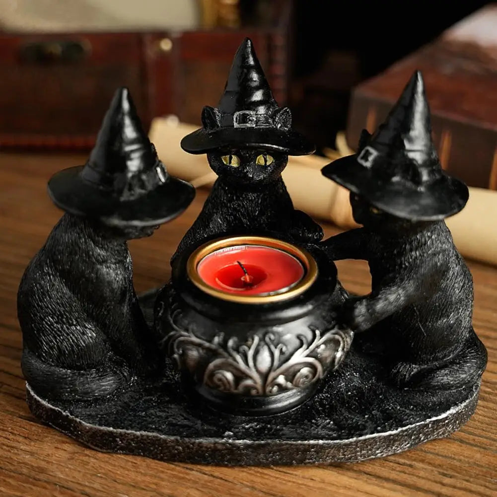 Black Cat Candle Holder