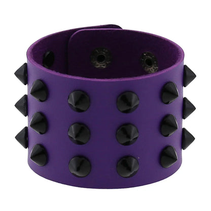 Gothic Spike Leather Bracelet