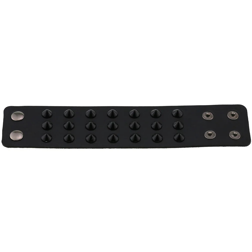 Gothic Spike Leather Bracelet