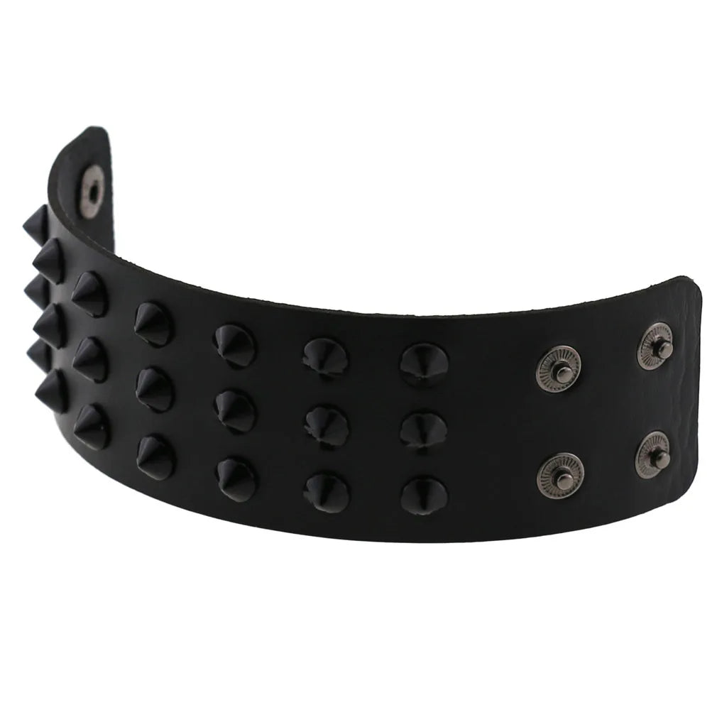 Gothic Spike Leather Bracelet
