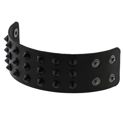 Gothic Spike Leather Bracelet