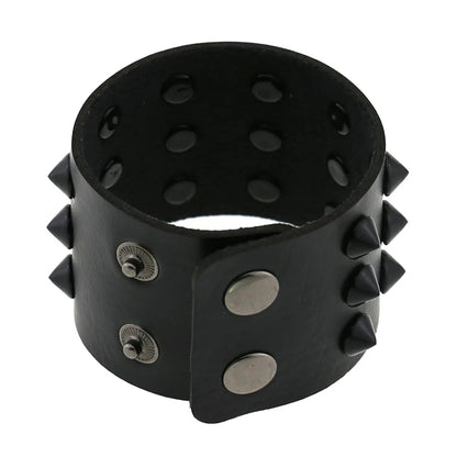 Gothic Spike Leather Bracelet