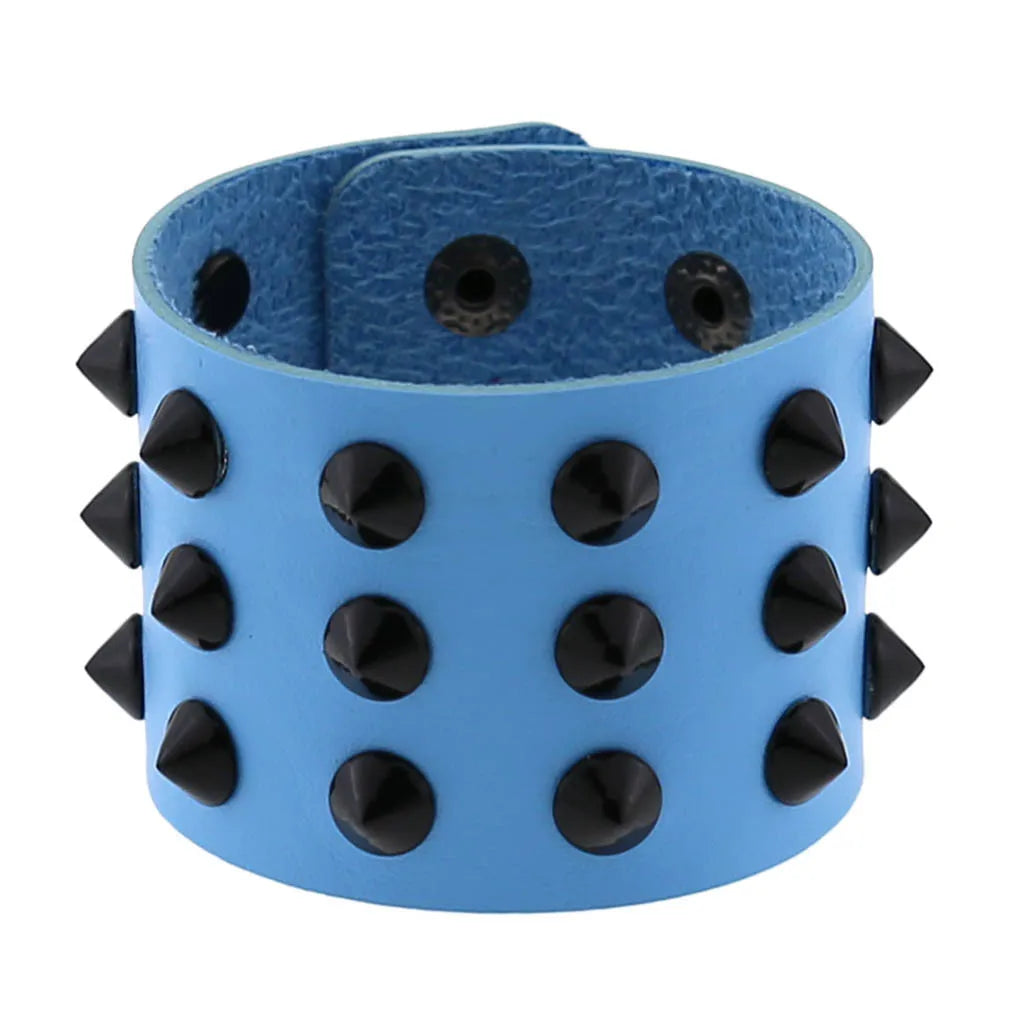 Gothic Spike Leather Bracelet