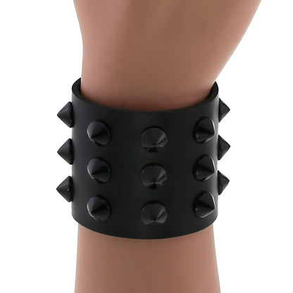 Gothic Spike Leather Bracelet
