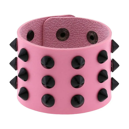 Gothic Spike Leather Bracelet