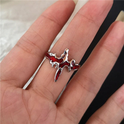 Goth Crystal Ring Set