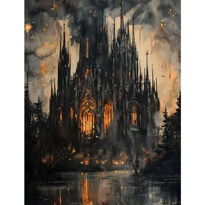 Dark Academia Castle Poster