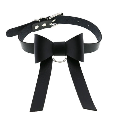 Gothic Leather Tassel Choker