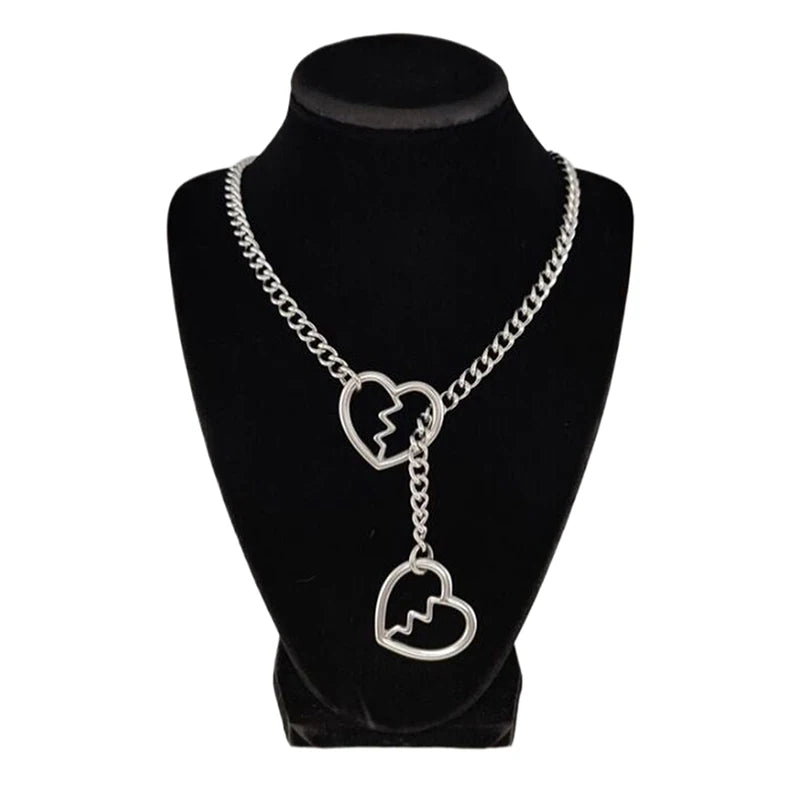Heart O-Ring Punk Necklace