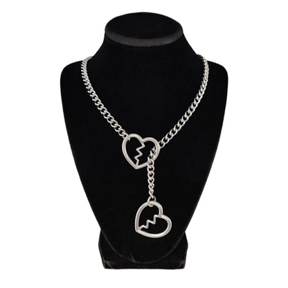 Heart O-Ring Punk Necklace