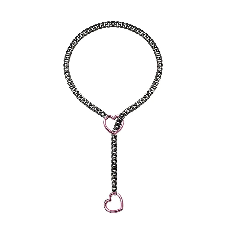 Heart O-Ring Punk Necklace