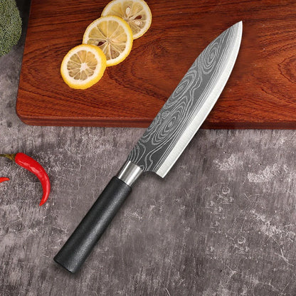 Laser Damascus Kitchen Knives