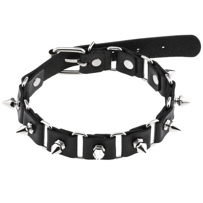 Gothic Leather Tassel Choker