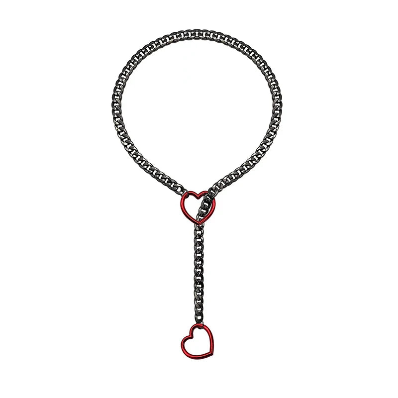 Heart O-Ring Punk Necklace