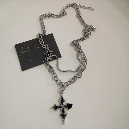 Punk Cross Chain Necklace