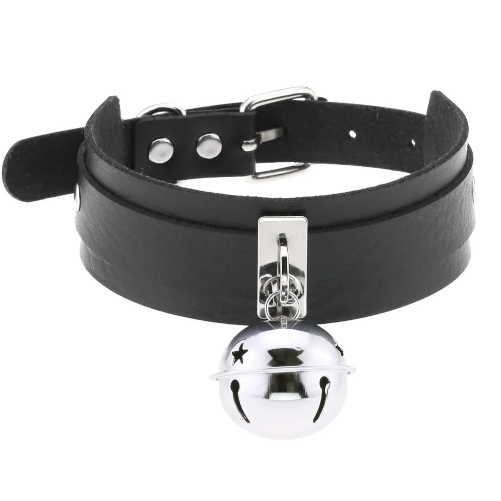 Gothic Leather Tassel Choker