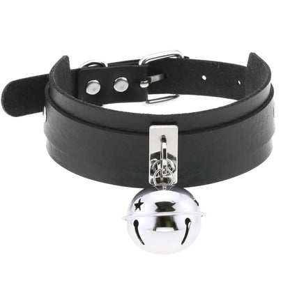 Gothic Leather Tassel Choker