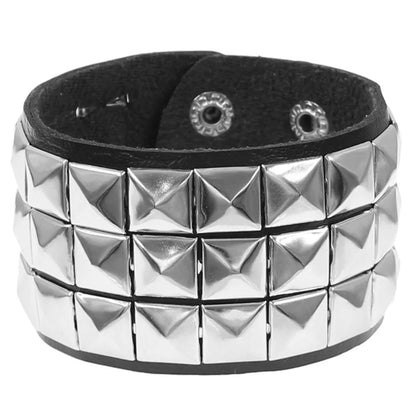 Gothic Spike Leather Bracelet