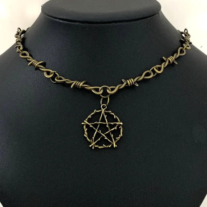 Barbed Wire Star Choker