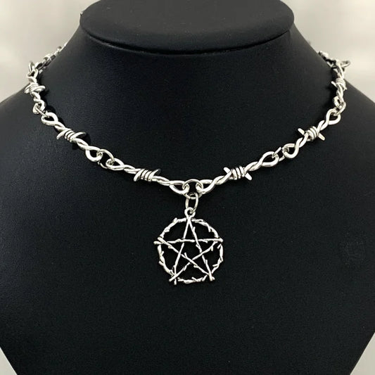 Barbed Wire Star Choker