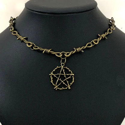 Barbed Wire Star Choker