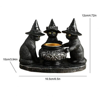 Black Cat Candle Holder