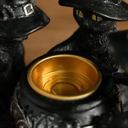 Black Cat Candle Holder