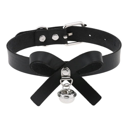 Gothic Leather Tassel Choker