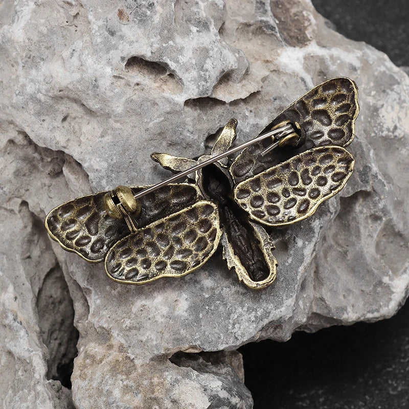 Skull Moth Brooch