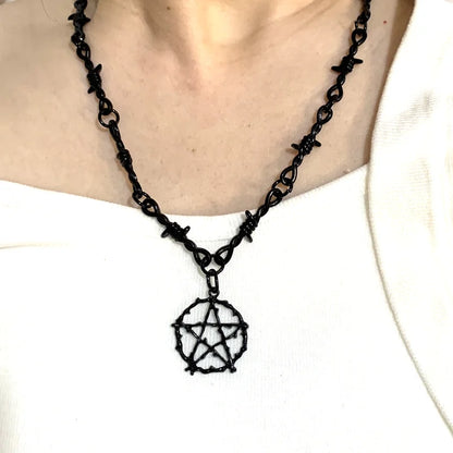 Barbed Wire Star Choker