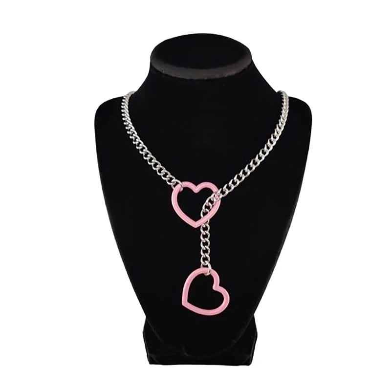 Heart O-Ring Punk Necklace