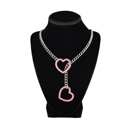 Heart O-Ring Punk Necklace