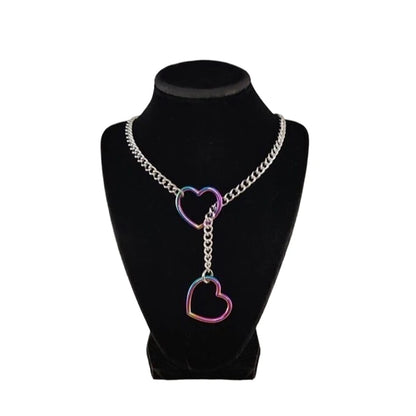 Heart O-Ring Punk Necklace