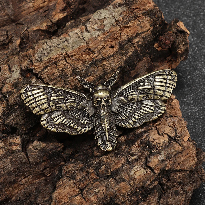 Skull Moth Brooch