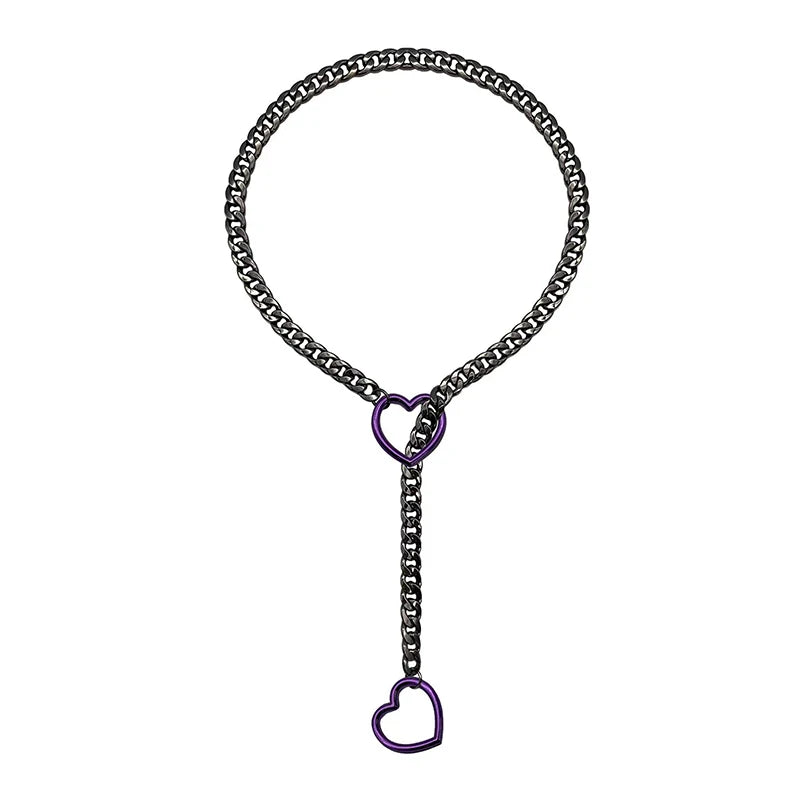 Heart O-Ring Punk Necklace
