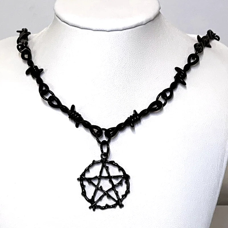 Barbed Wire Star Choker
