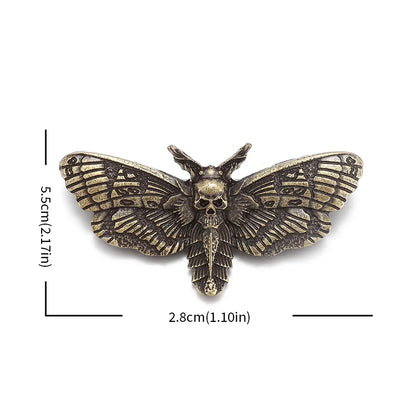 Skull Moth Brooch