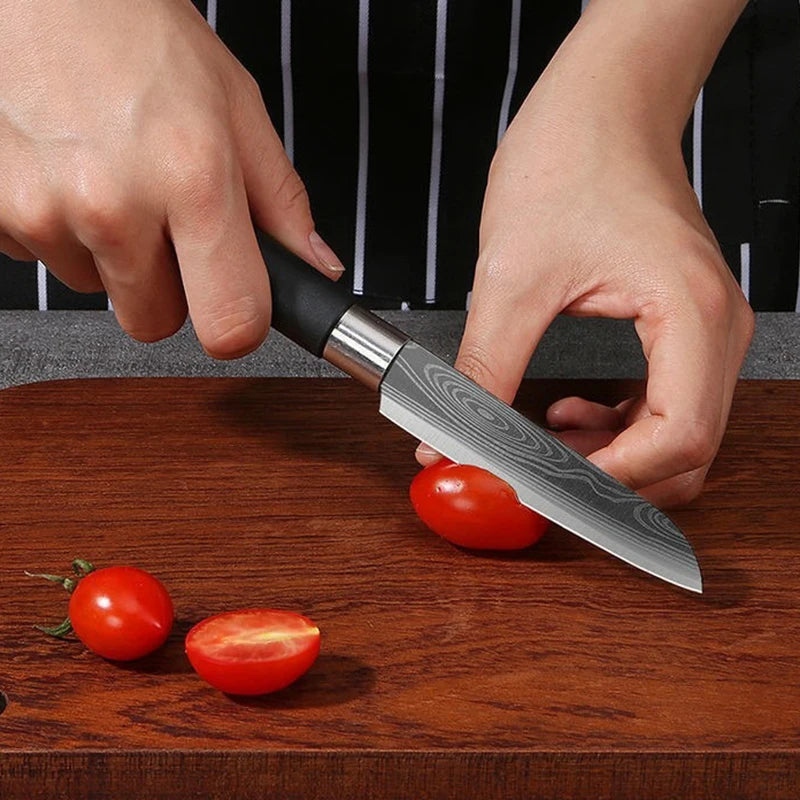 Laser Damascus Kitchen Knives