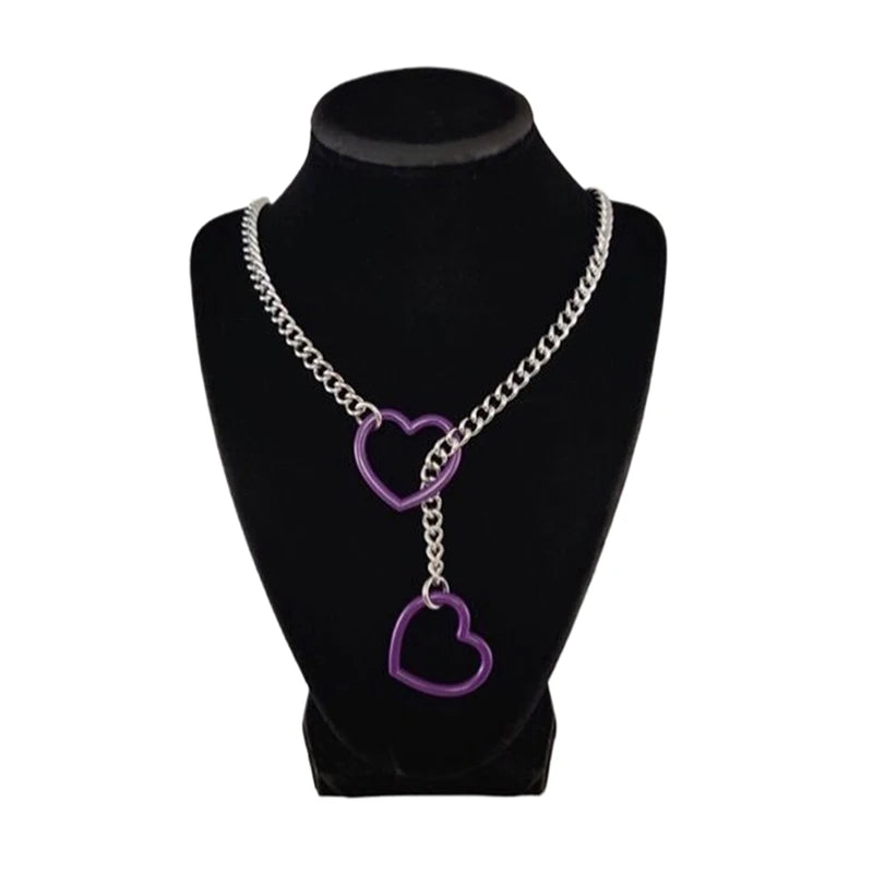 Heart O-Ring Punk Necklace