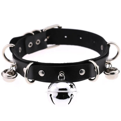 Gothic Leather Tassel Choker