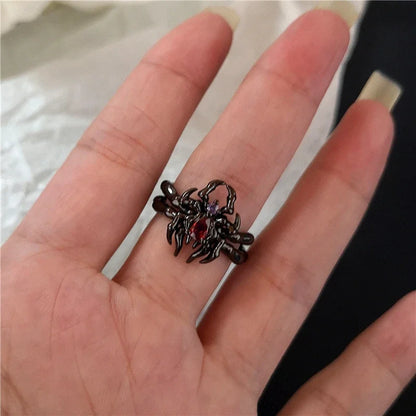 Goth Crystal Ring Set