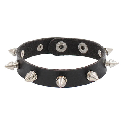 Gothic Spike Leather Bracelet