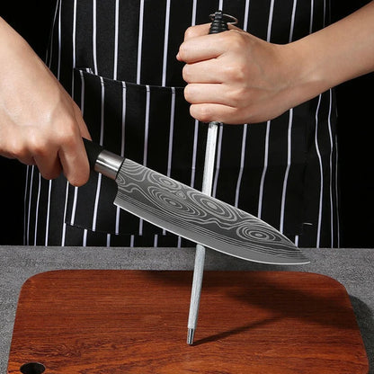 Laser Damascus Kitchen Knives