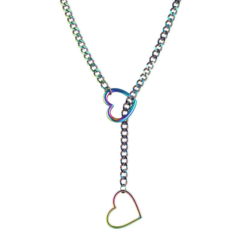 Heart O-Ring Punk Necklace