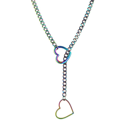 Heart O-Ring Punk Necklace