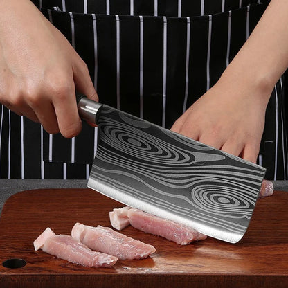 Laser Damascus Kitchen Knives