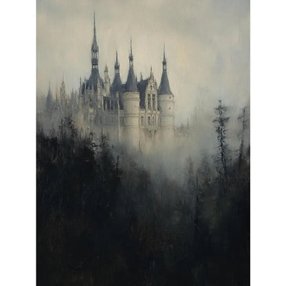 Dark Academia Castle Poster