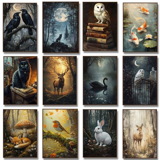 Dark Academia Nature Poster
