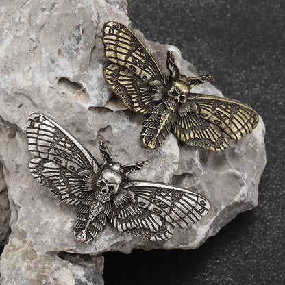 Skull Moth Brooch