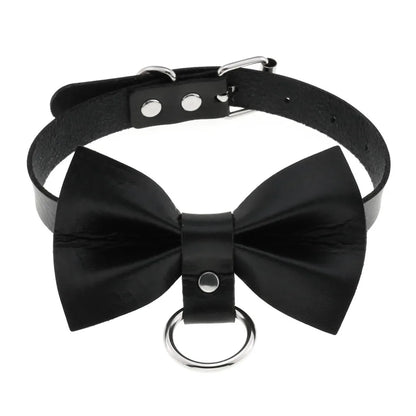 Gothic Leather Tassel Choker